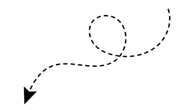 Dashed Line Arrow Top
